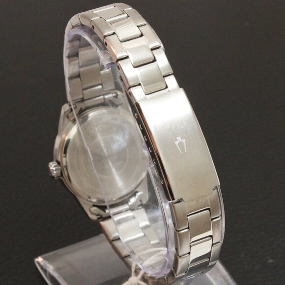 Bulova Casual Ladies Watch Silver Dial Arabic Numerals Stainless Bracelet 28mm - Picture 11 of 11
